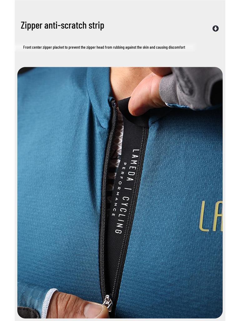 Tricou de ciclism pro pentru bărbați Lampada - Mânecă lungă, Respirabil, Croială strânsă pentru primăvară/toamnă.