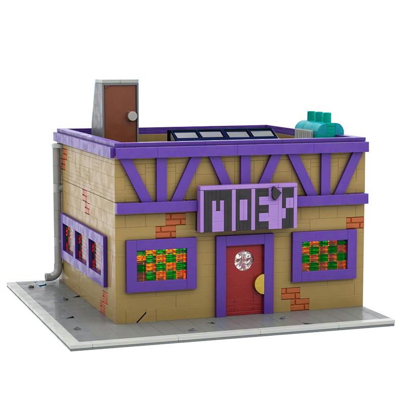 

MOC Симпсоны Модульные Наборы Строительных Блоков Таверна Мо Головоломка из Кирпичиков Креативная Игрушка для Сборки Дома Детская Игрушка Рождественские Подарки