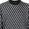Emporio Armani FW22 Geometric Pattern Logo Knit Long Sleeve Pullover Sweatshirt Men Sweatshirt Black 6L1MXX-1MCQZ-F633