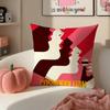 Trendy Magazine CCosmopolitan Cushion Cover Pillowcase Short Plush Invisible Zipper Room Sofa Cushion Cover