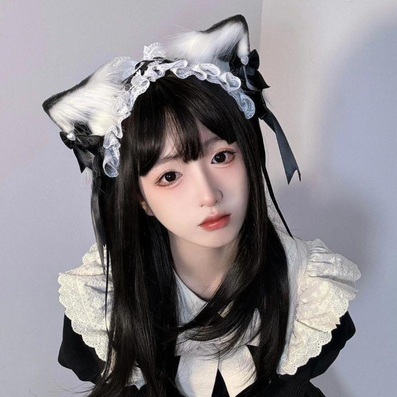 Lolita Vitt Spetsrosett Hårband - Fransk Retro Söt Hovstil Håraccessoar