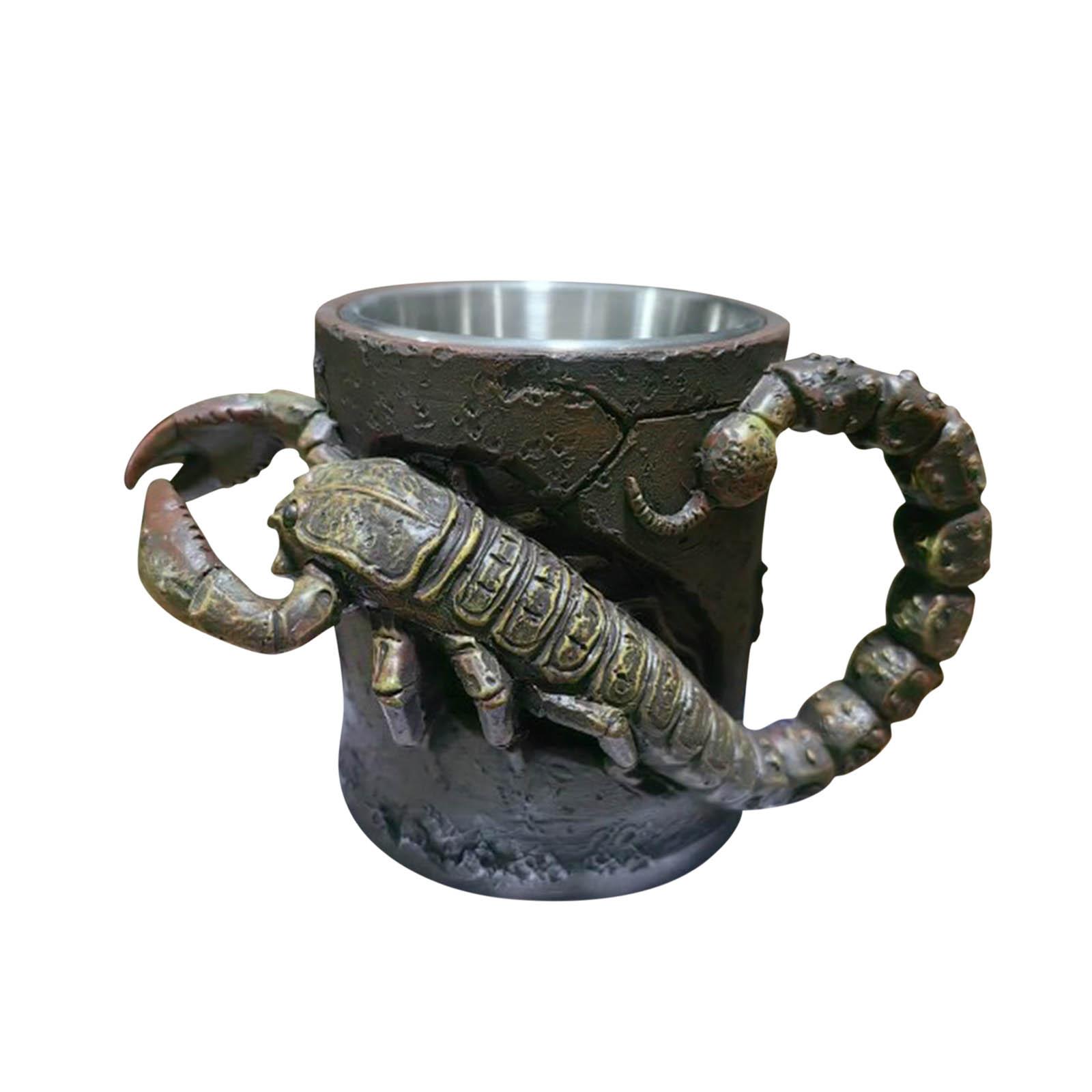 

10.14 унції. Обмежена серія. Смоляна кружка «Випромінюючий скорпіон», Персоналізована кавова чашка. One Size