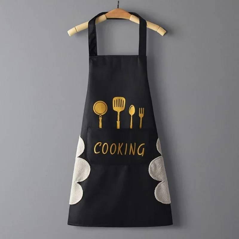 Universal apron with large pockets for men and women, suitable for restaurant/gardening/kitchen/café/fast food restaurant, chef/