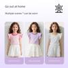 My Melody Girls' Flutter Sleeve T-Shirt Summer 2026 New Pink Children's Round Neck Top Cute Baby Girl Vest