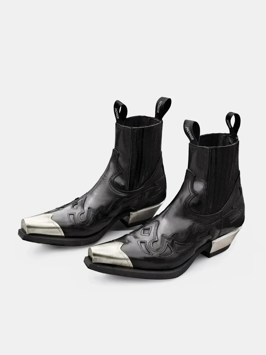 

Нові Вінтажні Іспанські Осінні Залізноголові Платформні Чоловічі та Жіночі Панк Плоскі Замінні Челсі Короткі Чоботи 45