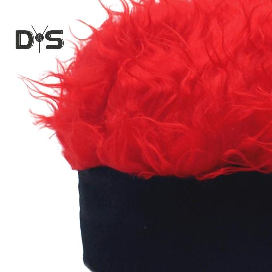 Novelty Fake Hair Visor Hat for Men Adjustable Spiked Wig Hat with Peaked Short Hair Street Hip Hop Hat for Festivals Parties