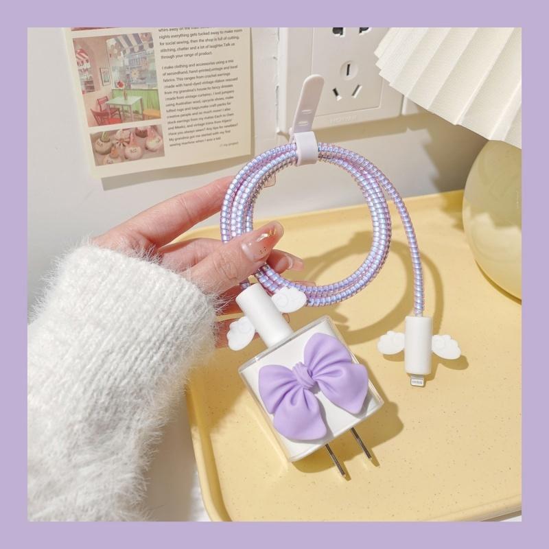 Charging Data Cable Protector Winder Accessories For iPhone 18/20w Charger Protective Cover & Data Cable Protection Rope