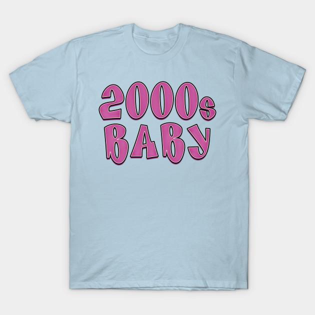 Men Black Print T-shirt 2000S Baby No-Cut Transfer Paper Print Cotton Tshirt L