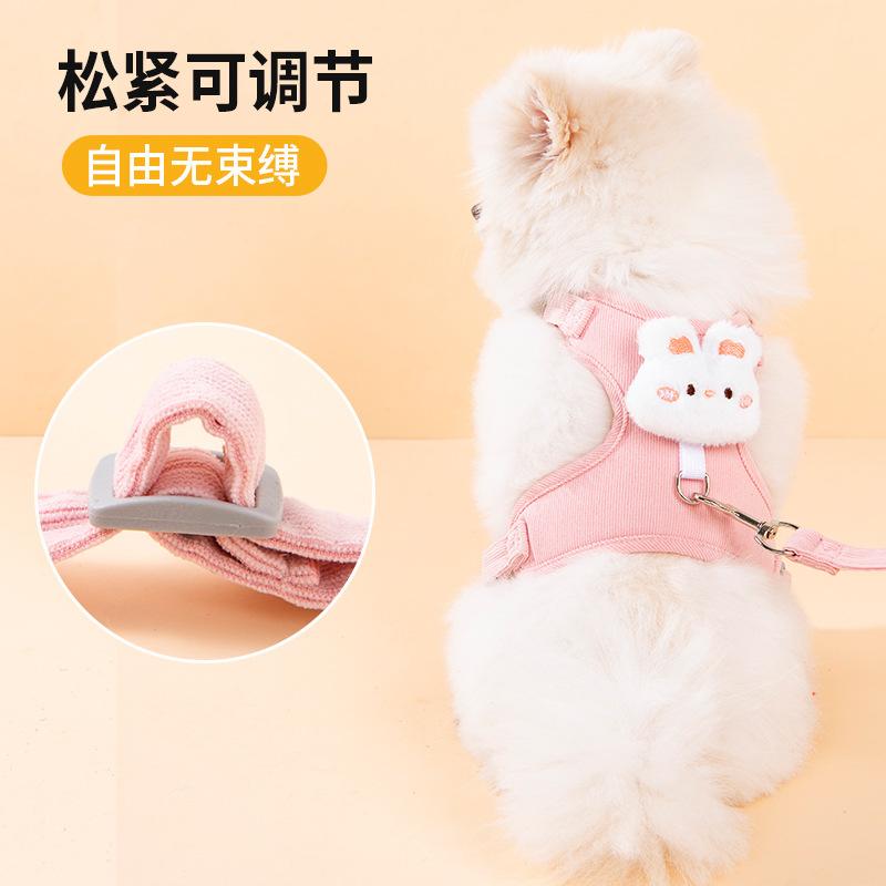 Cat Pulling Rope Anti Breaking Loose Special for Going out Cat Vest Chest Strap Small Dog Dog Anti-Skid Cat Rope