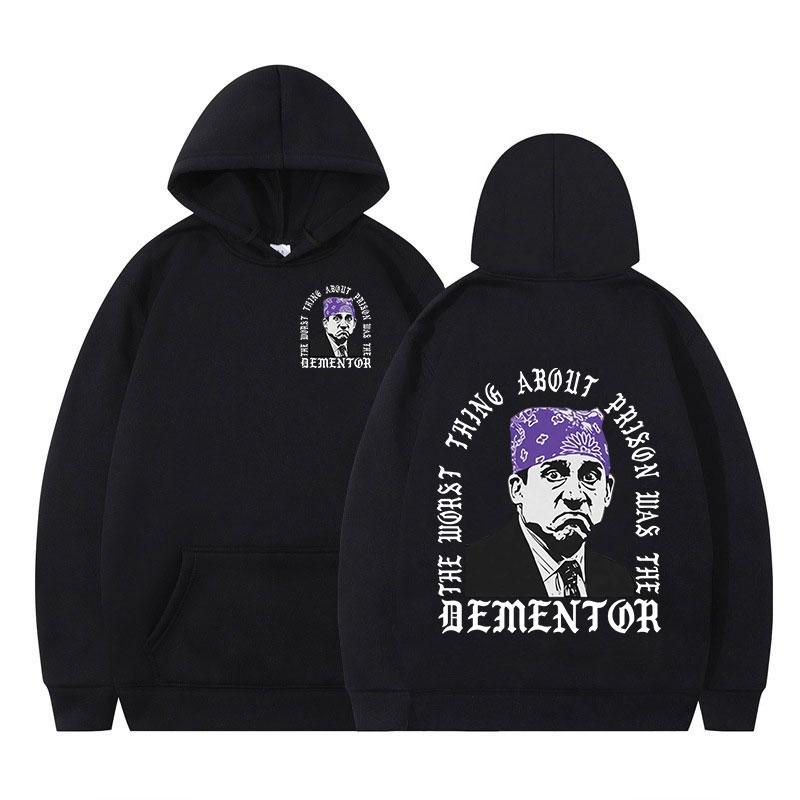 The Worst Thing About Prison Was The Dementor Graphic Hoodie Men Women Long Sleeve Pullover Hooded Sweatshirt Front & Back Print