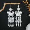 Miao Long Silber Quastenohrringe: Ethnischer Stil, Leichter Luxus, Übertriebenes Design für Frauen
