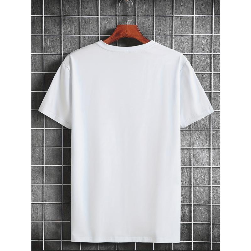 Europäische Größe Herren Pride Buchstaben Regenbogen Grafikdruck Rundhalsausschnitt Kurzarm Reguläre Passform Polyester T-Shirt für Outdoor-Sport und Freizeit