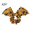 Halloween Hair Ties for Women Bat Shape Scrunchies Girls, Soft Elastic Ponytail Holders with Spooky Pumpkin/Spider Web/Black Cat Prints Holiday Party