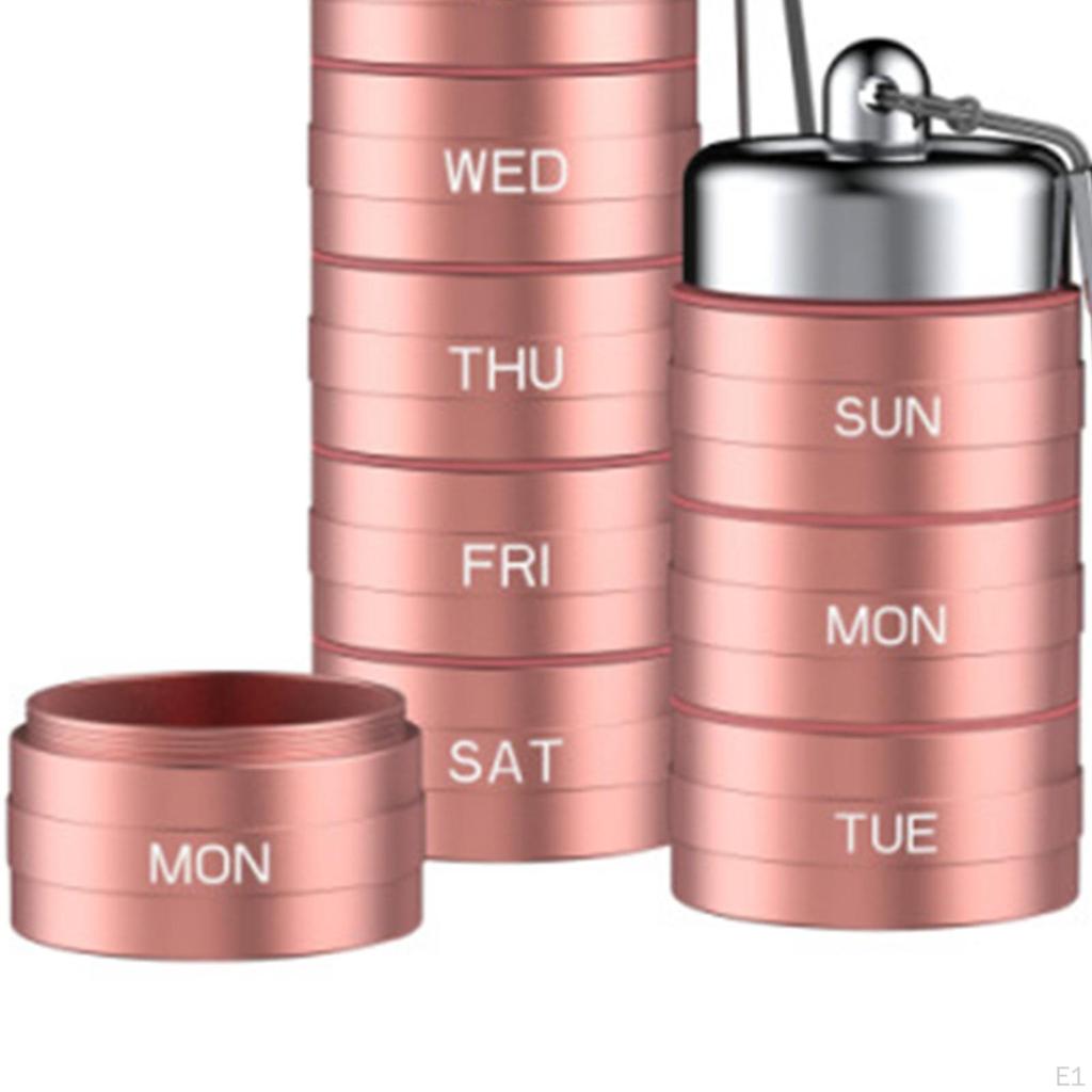 Daily Organizer, Stackable Reminder Case, Tablet Box, Travel Pill, Organizer for Sports, C