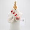Children's Versatile Red Winter Scarf: Chinese New Year Style Plush Neck Gaiter for Boys and Girls