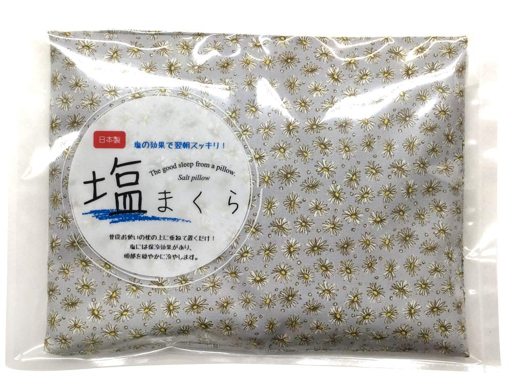 

Koji Company Salt Pillow, Daisy, Made in Japan, 20 x 30 cm, Gray, 185316