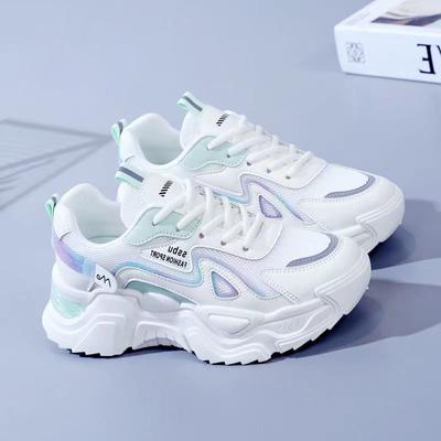 Damenschuhe, modisch, atmungsaktives Mesh, All-Match-Freizeitschuhe, Schnürschuhe, weibliche Plateauschuhe, Sneakers, Damenschuhe, Zapatos Mujer