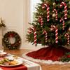 1-5Pcs Red White Candy Cane Hanging Pendant Xmas Tree DIY Ornaments Merry Christmas Home Decoration New Year Holiday Supplies