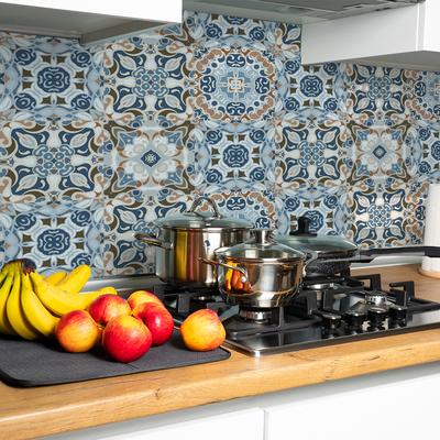 A Variety Of Retro Blue-Green Pattern Tile Wall Stickers Balcony Terrace Kitchen Background Beautification Decorative Wall Stickers