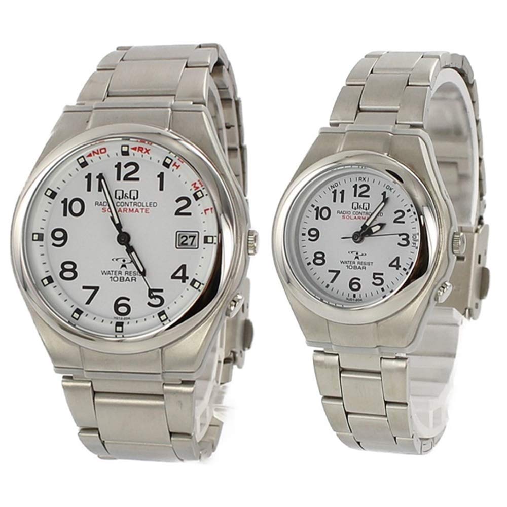 CITIZEN and Pair 10 ATM Water No Battery No Time Adjustment Receiver Q&Q Men's Women's Watches, Solar-Powered, Analog, Resistant, Replacement,