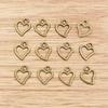 50pcs Small Hollow Heart Charms Pendant 10x8mm Zinc Alloy DIY Jewelry Making Accessories Finding for Necklace Earrings