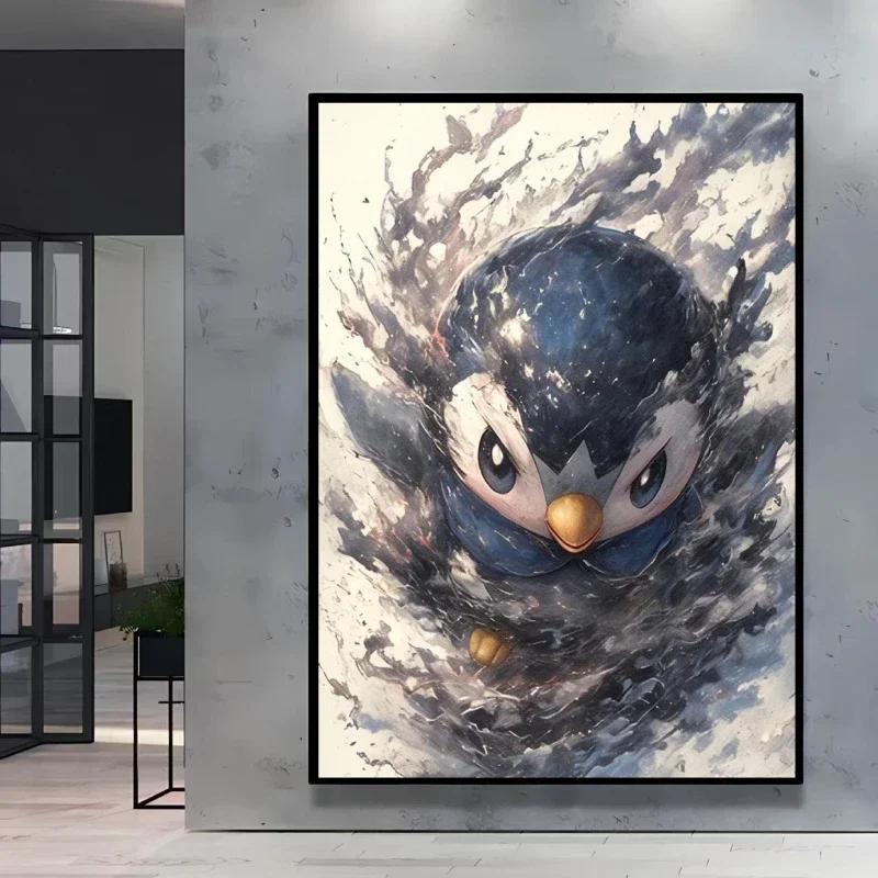 Classic Anime Canvas Posters Pokemon Pikachu Kids Gifts Eeveelution Canvas Painting Cool Wall Art Picture Home Bedroom