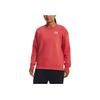 Under Armour Solid Color Crew Neck Pullover Fleece Sweatshirt Women Tops Red 1373032-638