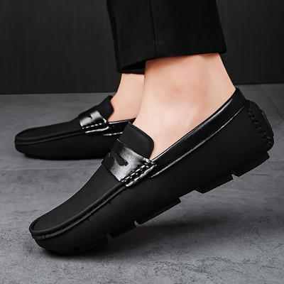 Men Casual Fashion Trends Walking Loafers Shoes Comfortable Footwear Man's Shoes 2024 New Casual Leather Versatile Driving Shoes