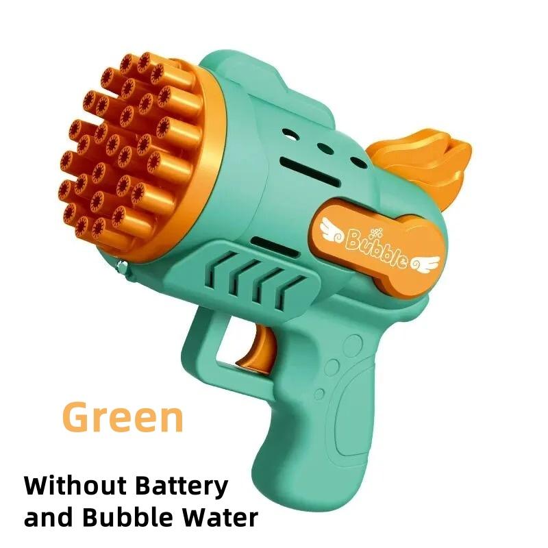 Light-Up Bubble Gun - 29-Hole Automatic Bubble Blower Maker for Boys & Girls (Batteries & Bubble Liquid Not Included)