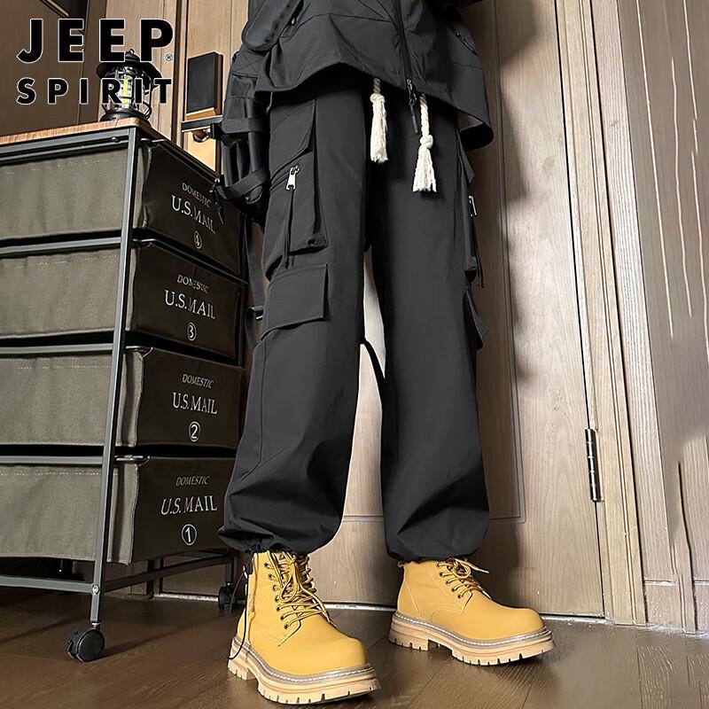 JEEP SPIRIT Men's Autumn Winter Cargo Jogger Pants