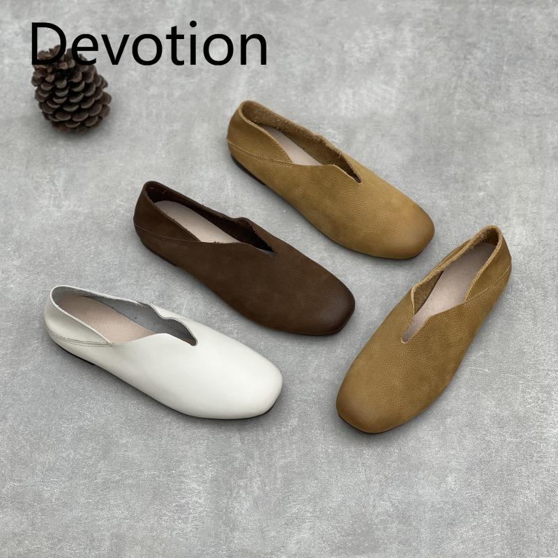 New Casual and Simple Square-toed Flat Women's Shoes Devotion