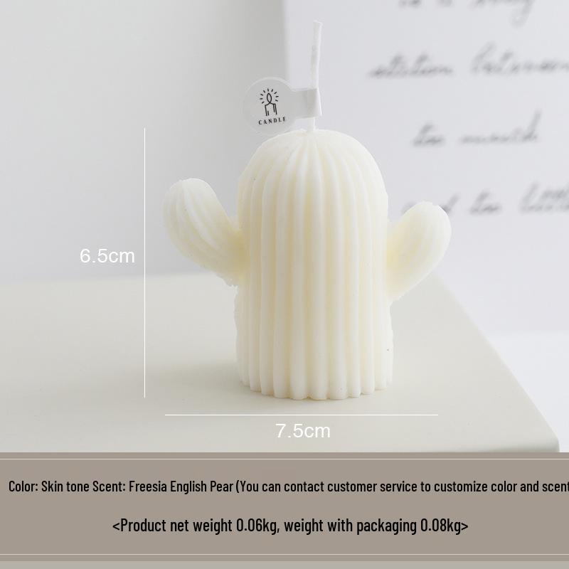Cactus Shaped Handmade Soy Wax Aromatherapy Candles - Scented Gift Favors