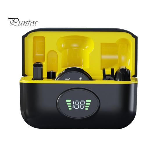 

Беспроводной петличный микрофон с шумоподавлением, сверхчистый звук, 360-градусная запись, петличные микрофоны жёлтый/чёрный