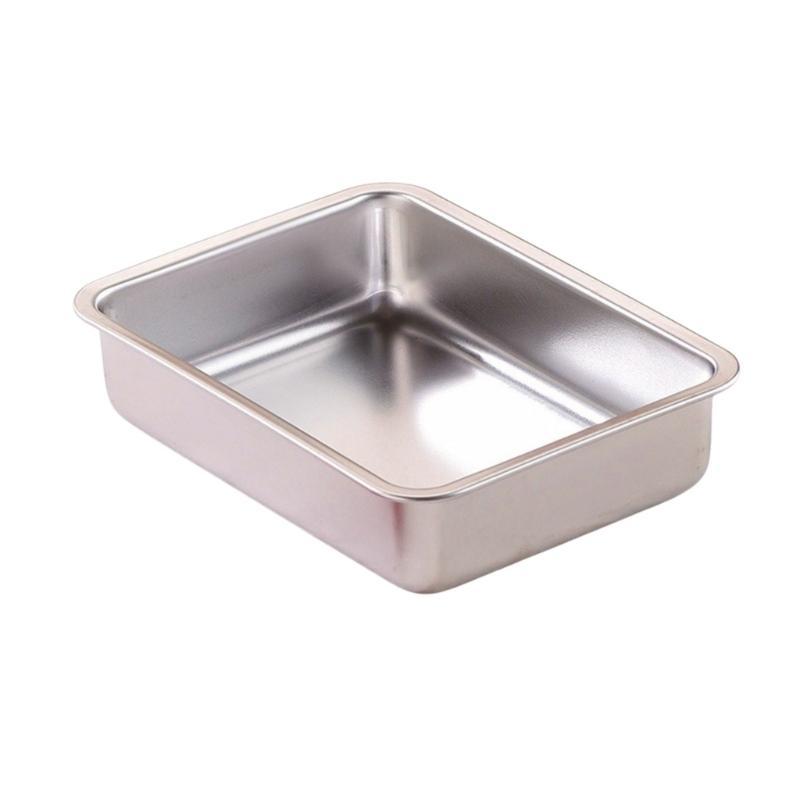 Practical Rectangular Cake Tins Efficient Stainless Steel Oven Tray For Roasting Baking Healthy And Rusts Resistant