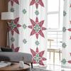 Weihnachten Schneeflocke Abstrakt Schleife Vorhänge für Wohnzimmer Schlafzimmer Heimdekoration Fenster Voile Tüll Vorhang Drapes