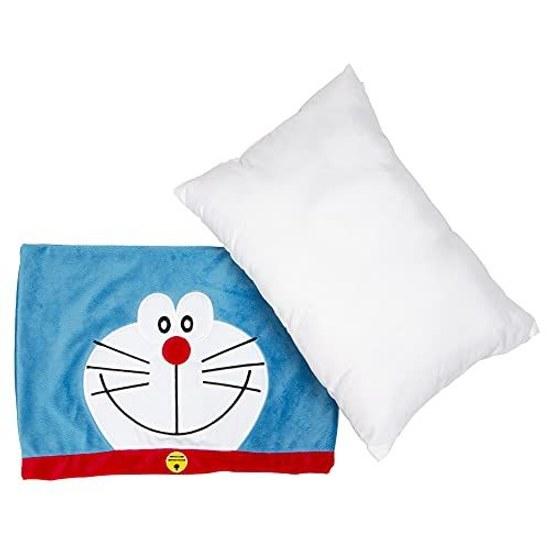 MORIPiLO Pillow Doraemon Face Die-Cut (S Size) Kids Gentle On Skin Micro Fabric Goods Plush Nap 28x39x9cm Blue Character Morishita