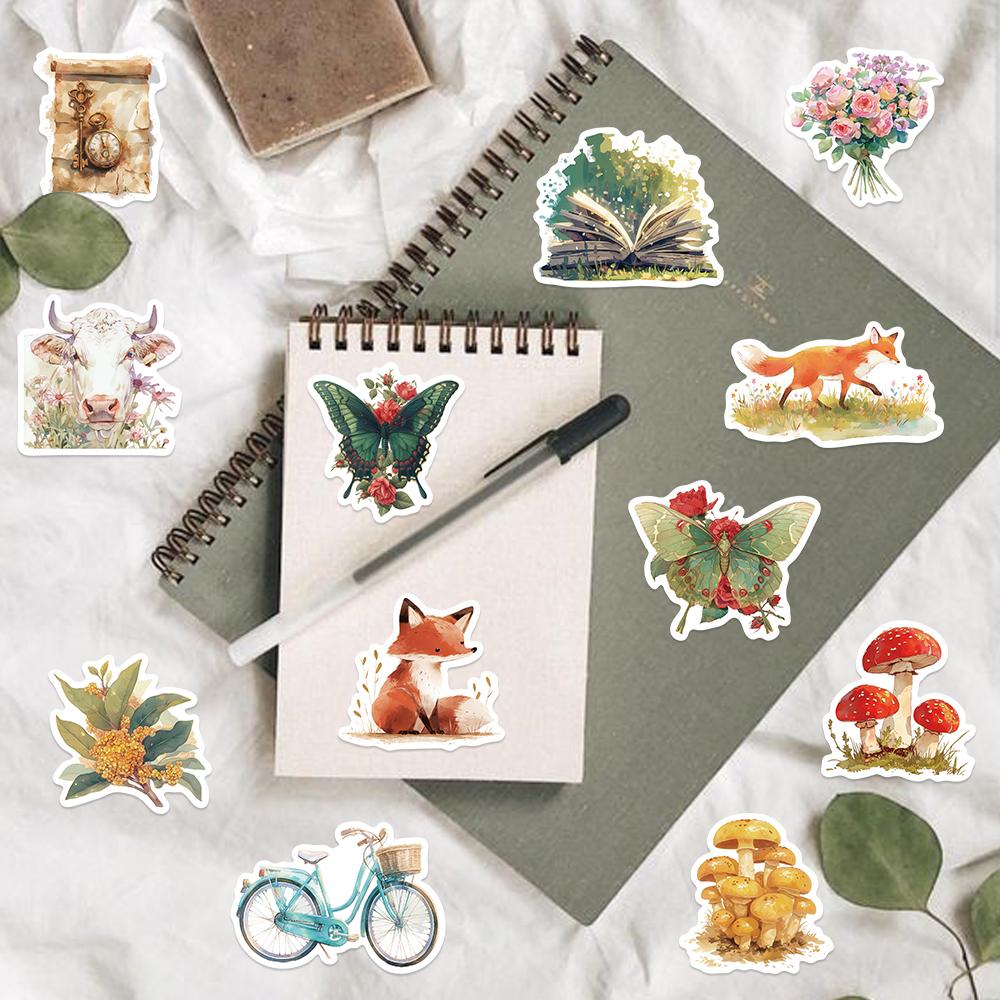 50pcs Cute Fairytale Animals Graffiti Stickers Cartoon DIY Skateboard Phone Case Laptop Waterproof Cool Sticker Decals Toy