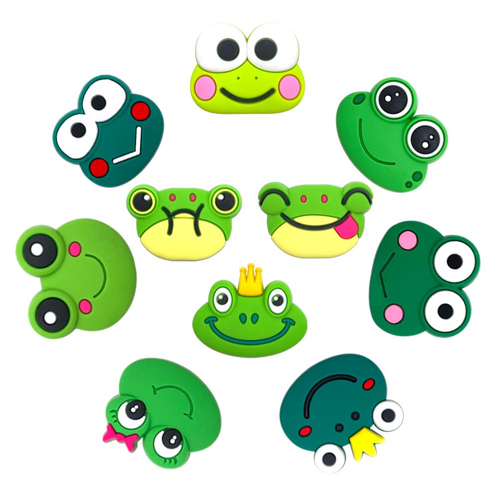 10-Piece Cartoon Frog Croc Charms Set for Fun DIY Sandal and Slipper Decor