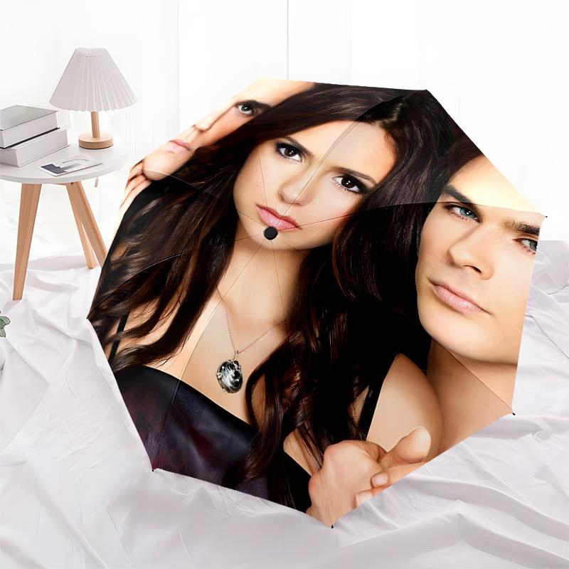 Vampire Diaries, Elena Gilbert Automatic Opening and Closing, 8 rib Structure Portable Umbrella, Suitable for Men and Women in All Seasons