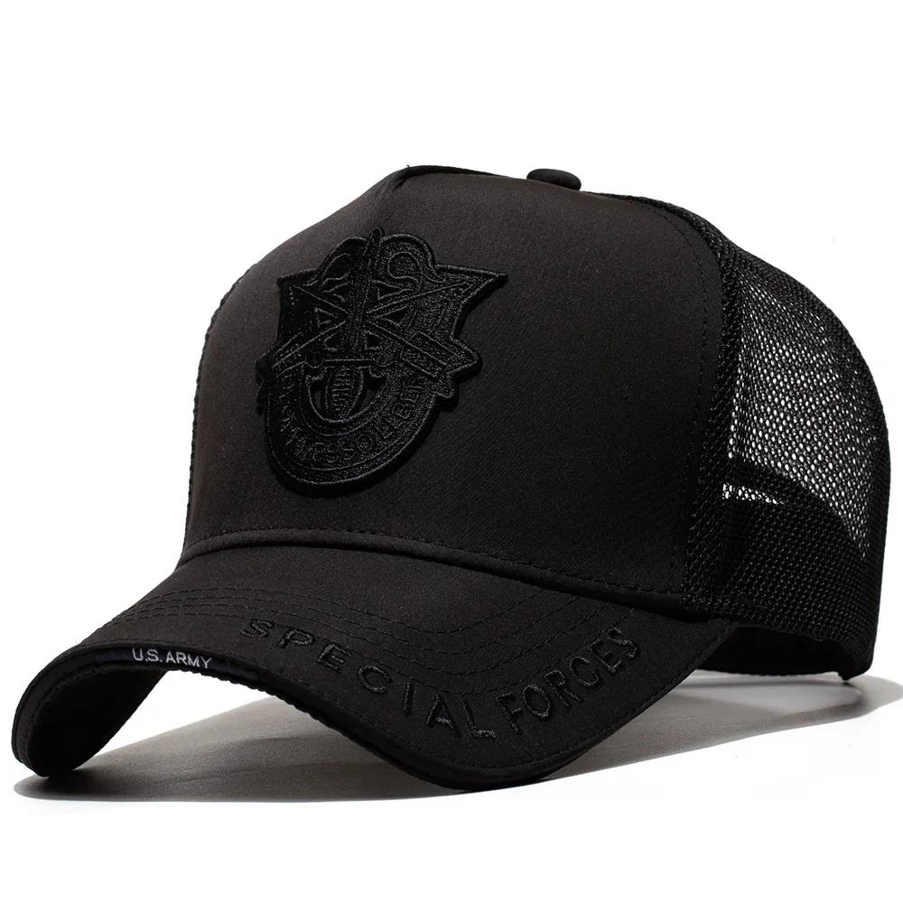 Designer Breathable Mesh Baseball Cap for Men Adjustable Plus Size Big Head 56-65cm Summer SunHat Casual gorras béisbol hombre