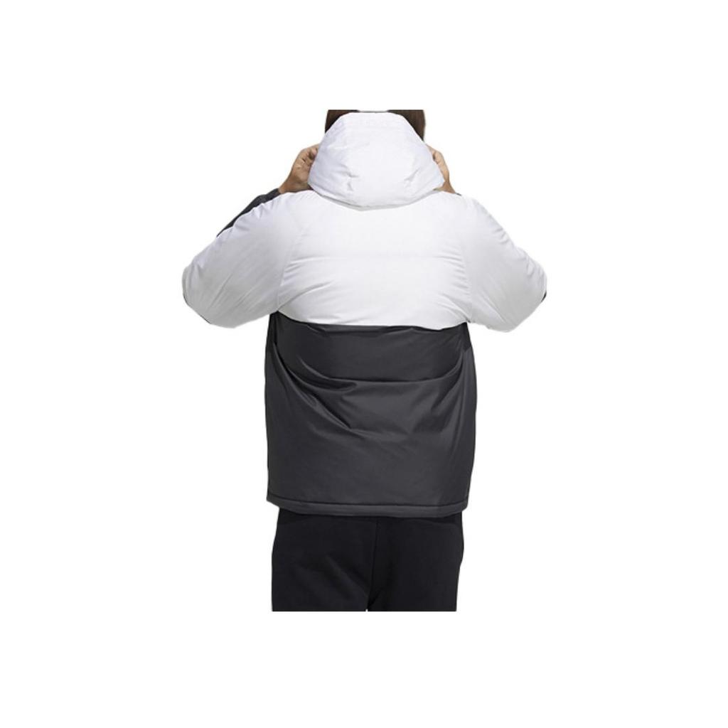 Adidas Neo Colorblock Large Logo Reversible Down Jacket Men Outerwear Black H45282