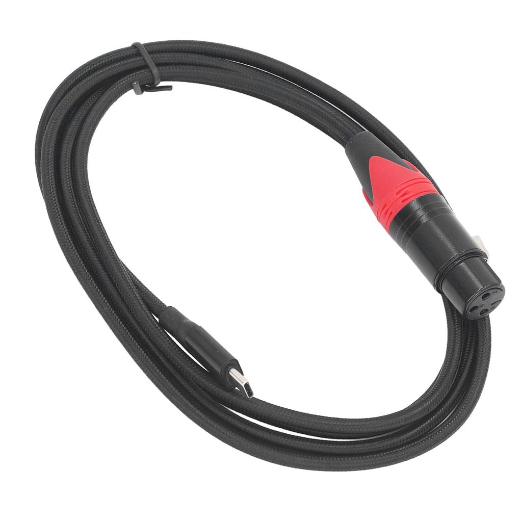 Type C To XLR Female Cable Dynamic Microphone Converter Cable Digital To Analog Chip Recording Audible Adapter Cord