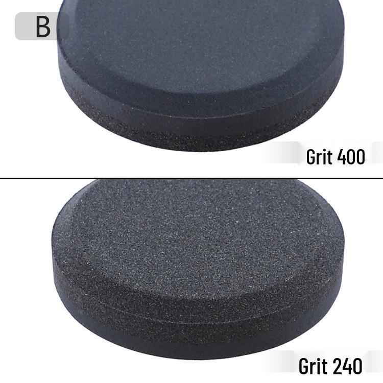 5-Inch Double-Sided Round Whetstone Knife Sharpener: 120/240/280/400 Grit for Kitchen and Home Use