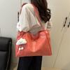 Tote bag large capacity summer new solid color casual simple versatile portable shoulder armpit bag commuter bag