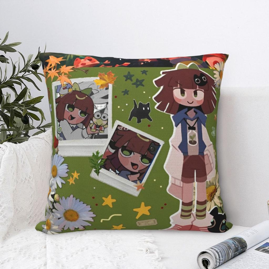 Claire Miss Circle Cartoon Pillow Case Fundamental Paper Education Cushion Covers Creative Decor Pillowcase For Home 40*40Cm