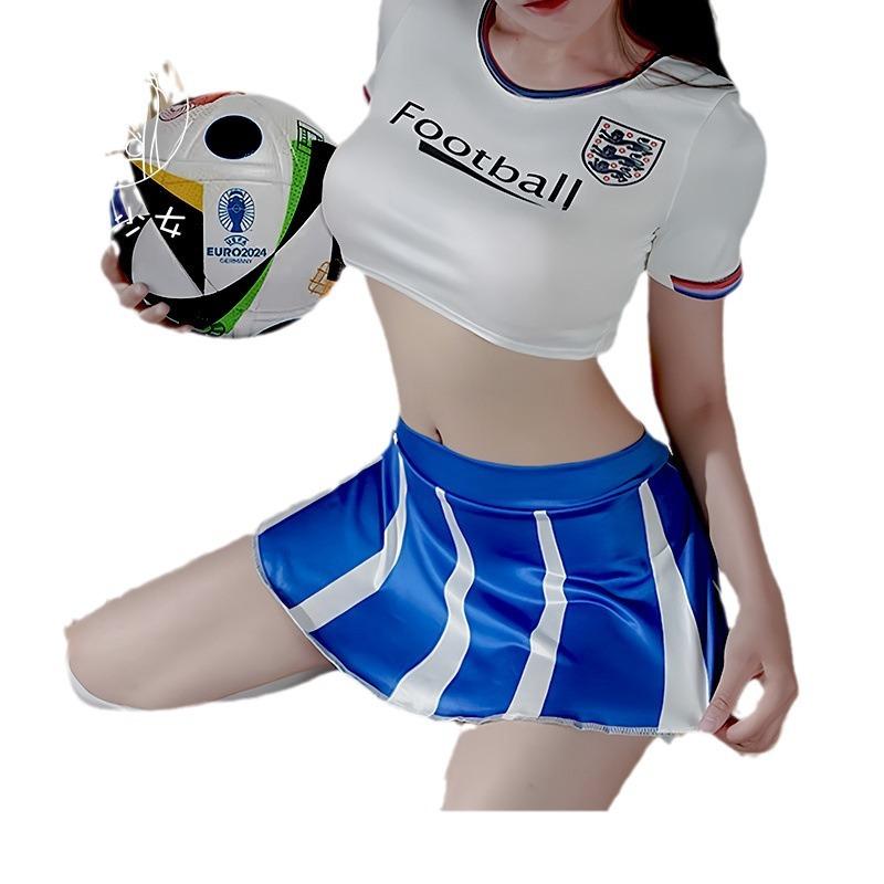 Sexy lingerie football baby show top skirt suit cheerleading nightclub bar