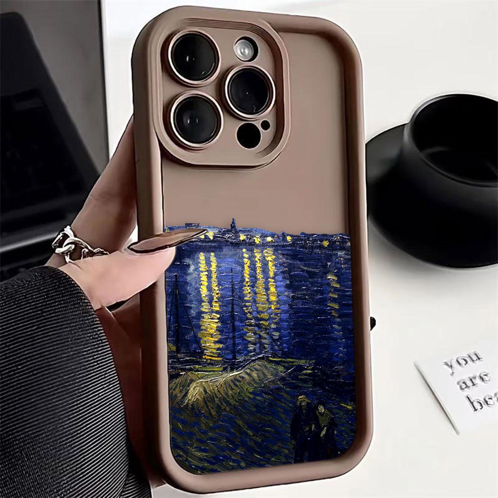 The S-Starry Night Art Phone Case For MOTO G9 G32 G35 G52 G53 G54 G56 G60 G75 G84 G85 G86 E32 E40 EDGE 40 50 50F 60 70 E22 Case