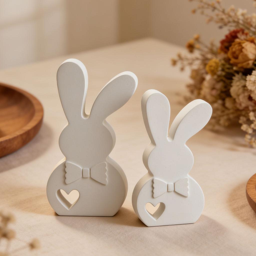 Easter Rabbit Mold Food-Grade Silicone Casting Mold Rabbit Figurine Mold Flexible For Soap Making Resin Craft Candle Making