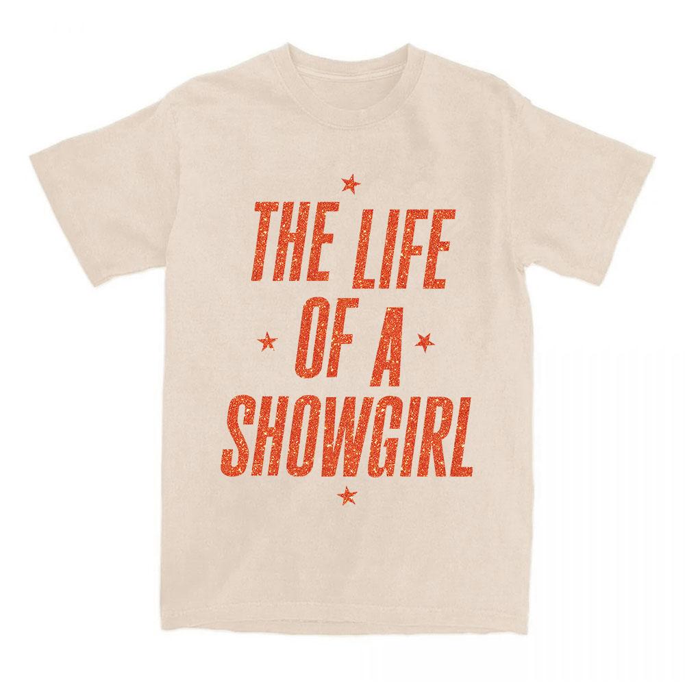 The Life of A Showgirl Album T-shirt Cotton Short Sleeve Female Tshirts Casual Women Men Clothing Graphic Printing Tees Top Girl