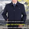 Men's Lapel Jacket - Mid-Aged & Elderly Spring/Autumn/Winter Overcoat Dad's Wear